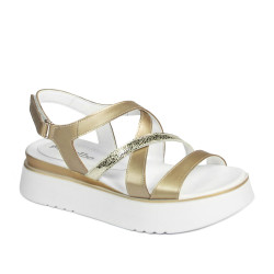 Sandales femme 5100 doré combiné