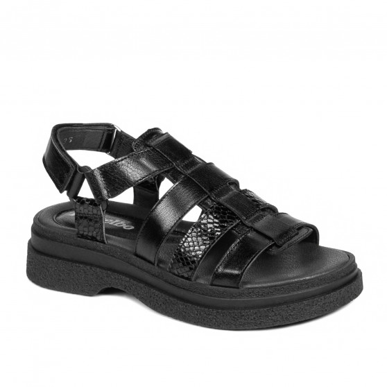 Sandales femme 5099 noir combiné Sandales femme 5099 noir combiné