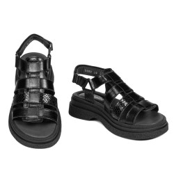 Sandales femme 5099 noir combiné