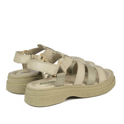 Sandales femme 5099 beige combiné