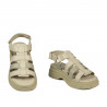 Sandales femme 5099 beige combiné