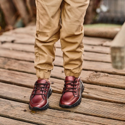 Chaussures enfants petits 72c bordeaux nacré lifestyle