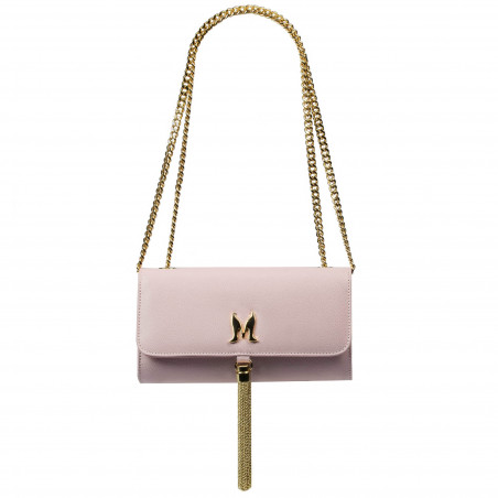 Sac à main femme bandoulière 008g rose lilas caviar