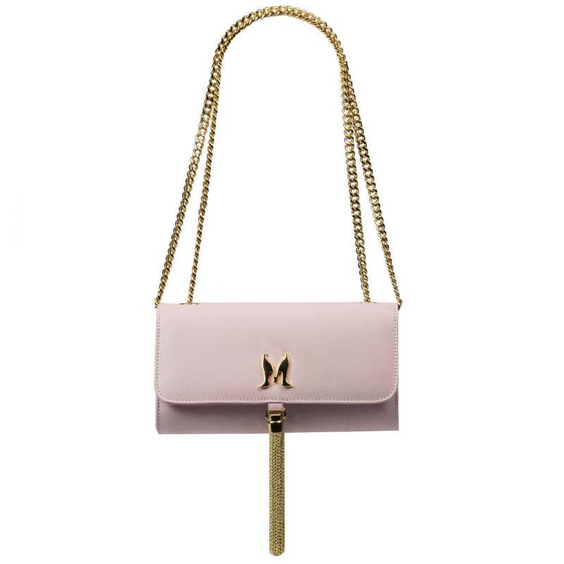 Sac à main femme bandoulière 008g rose lilas caviar