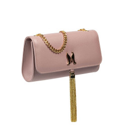 Sac à main femme bandoulière 008g rose poudré saffiano