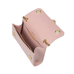 Sac à main femme bandoulière 008g rose poudré saffiano