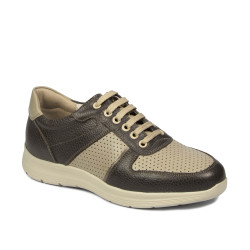 Baskets adolescents 384 kaki combiné