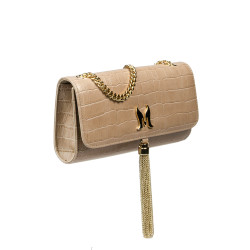 Sac à main femme bandoulière 008g croco beige