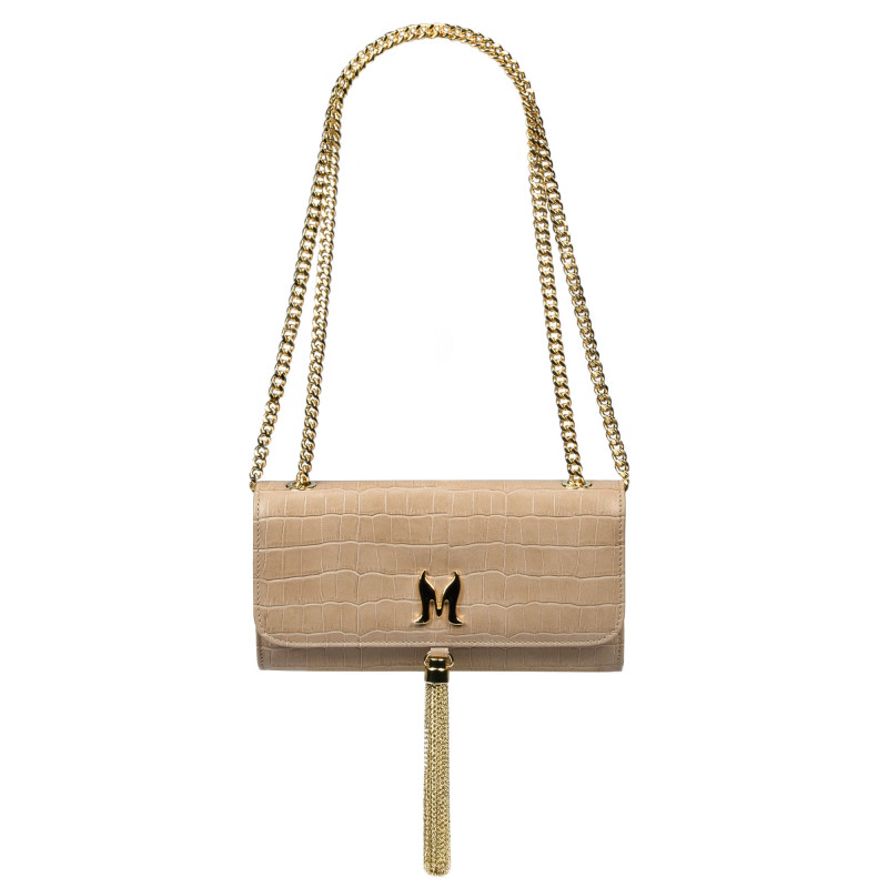 Sac à main femme bandoulière 008g croco beige