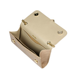 Sac à main femme bandoulière 008g croco beige