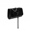 Sac à main femme bandoulière 008g croco verni noir