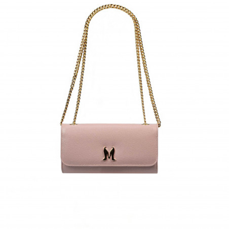 Sac femme épaule 012g rose poudre safiano