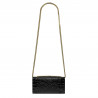 Sac à main femme bandoulière 012g croco verni noir