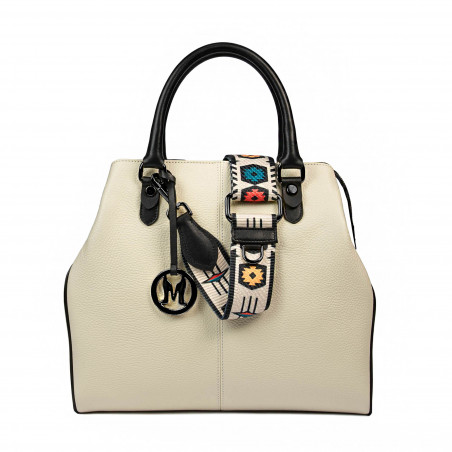 Sac à main femme 002g 01 beige+noir