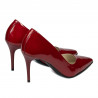 Chaussures élégantes femme 1293 vernis rouge nacré
