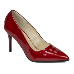 Chaussures élégantes femme 1293 vernis rouge nacré