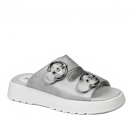 Sandales femme 5084-1 argent nacré Sandales femme 5084-1 argent nacré
