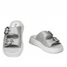 Sandales femme 5084-1 argent nacré