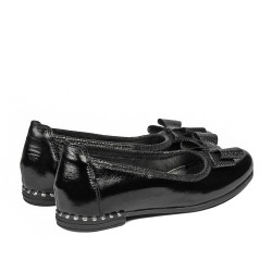 Chaussures enfants 174 vernis noir combiné