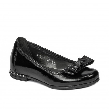 Chaussures enfants 174 vernis noir combiné