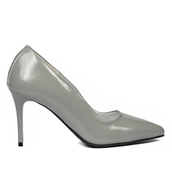 Chaussures élégantes femme 1293 vernis gris.