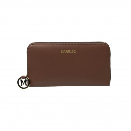 Portefeuille femme 200g marron cognac