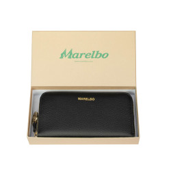 Portefeuille femme 200g cuir noir