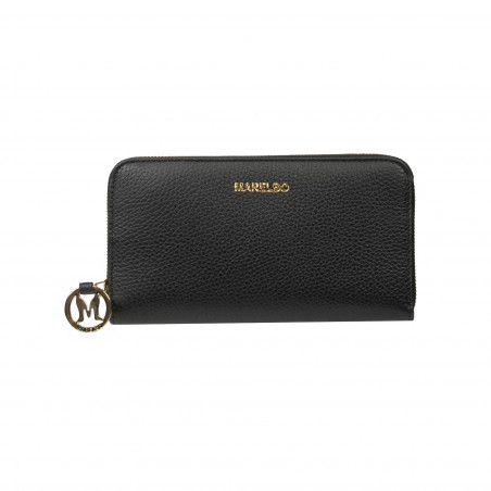 Portefeuille femme 200g cuir noir