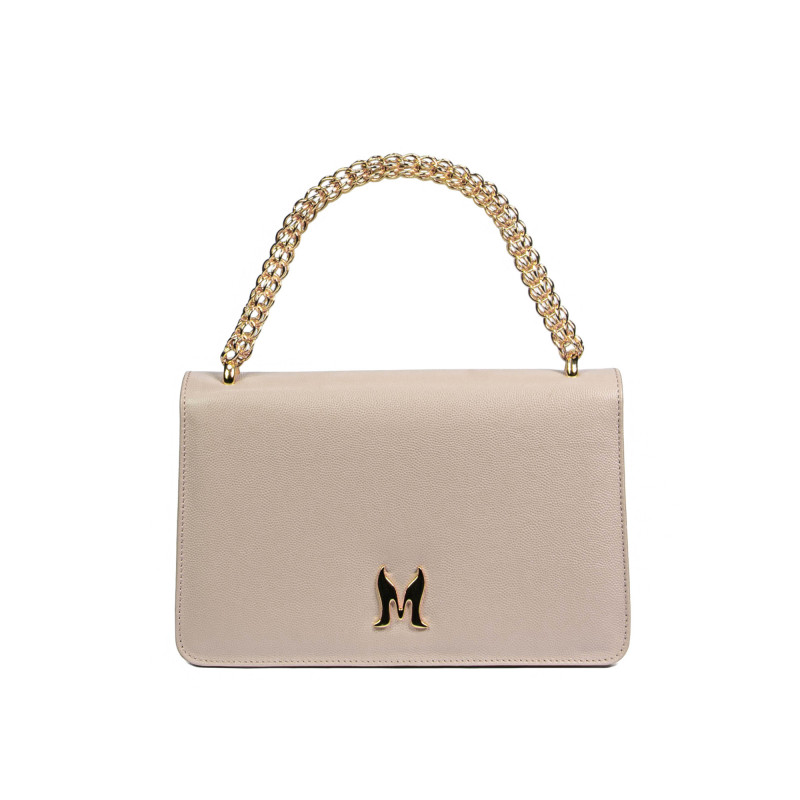 Sac à bandoulière femme 010g beige caviar