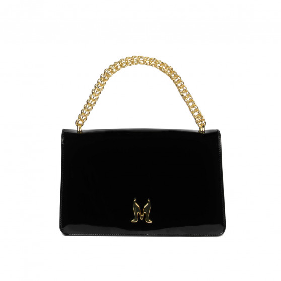 Sac à main femme bandoulière 010g vernis noir Sac à main femme bandoulière 010g vernis noir