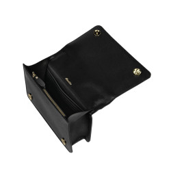 Sac à main pour femme à bandoulière 010g noir saffiano
