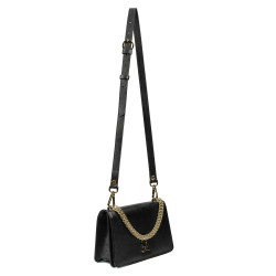 Sac à main pour femme à bandoulière 010g noir saffiano