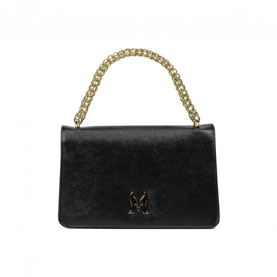 Sac à main pour femme à bandoulière 010g noir saffiano Sac à main pour femme à bandoulière 010g noir saffiano