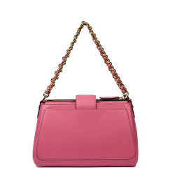Sac à main femme bandoulière 003g rose barbie+noir