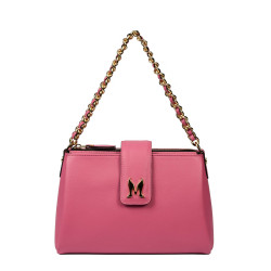 Sac à main femme en bandoulière 003g rose Barbie + noir