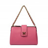 Sac à main femme en bandoulière 003g rose Barbie + noir