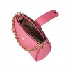 Sac à main femme en bandoulière 003g rose Barbie + noir