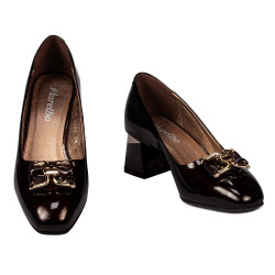 Chaussures élégantes femme 1298 verni bordeaux