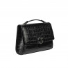 Sac à main femme bandoulière 013g 01 croco noir