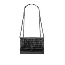 Sac à main femme bandoulière 013g 01 croco noir
