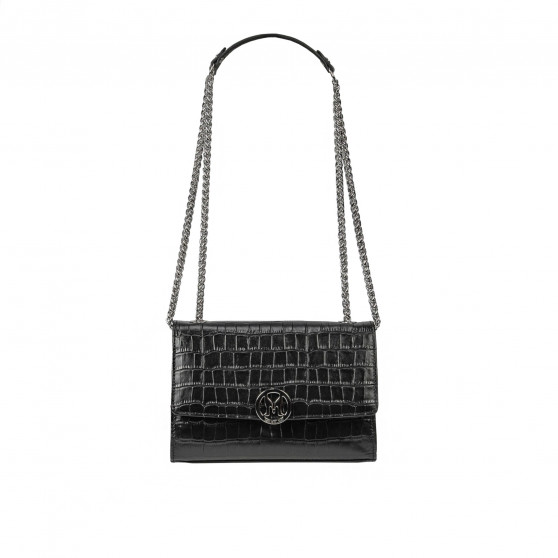 Sac à main femme bandoulière 013g 01 croco noir