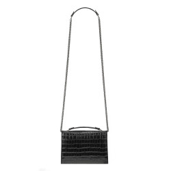 Sac à main femme bandoulière 013g 01 croco noir