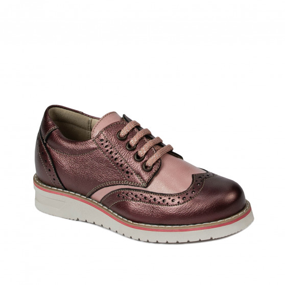 Chaussures enfants 2021 bordeaux nacré combiné