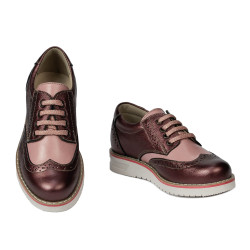 Chaussures enfants 2021 bordeaux nacré combiné