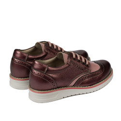 Chaussures enfants 2021 bordeaux nacré combiné