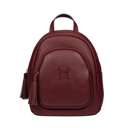 Sac à dos femme 300g cuir bordeaux