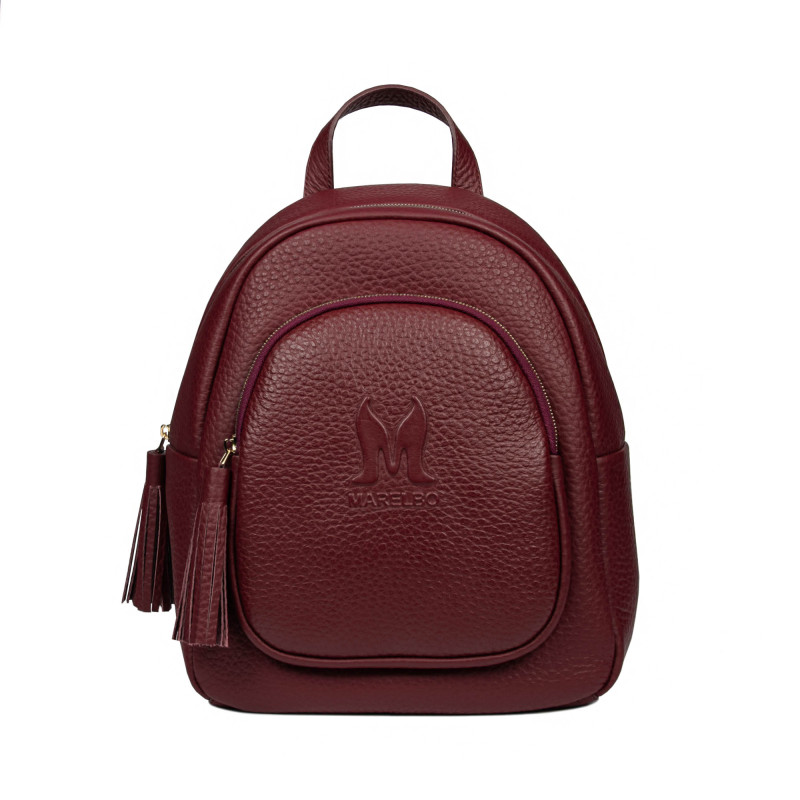 Sac à dos femme 300g cuir bordeaux