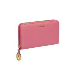 Portefeuille femme 200g en cuir rose