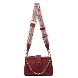 Sac à main femme en bandoulière 003g biz bordeaux