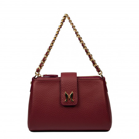 Sac à main femme en bandoulière 003g biz bordeaux